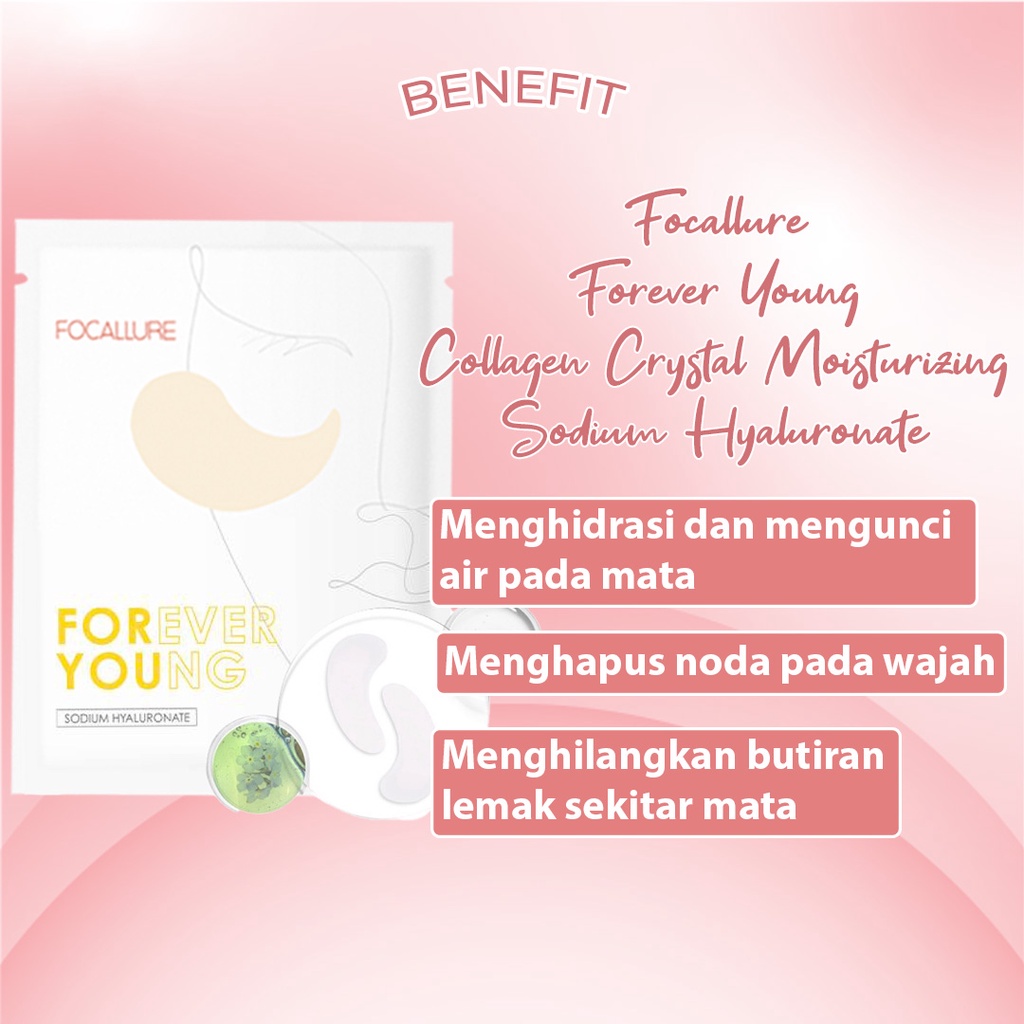 [ SKINHOUSEID ] FOCALLURE COLLAGEN CRYSTAL 24K GOLD PURE LUXURY EYE MASK | HYDRA GEL EYE MASK | MOISTURIZING LIP MASK