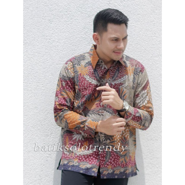 TRENDY 116 ( FULL FURING )KEMEJA/BAJU BATIK PRIA MURAH PANJANG