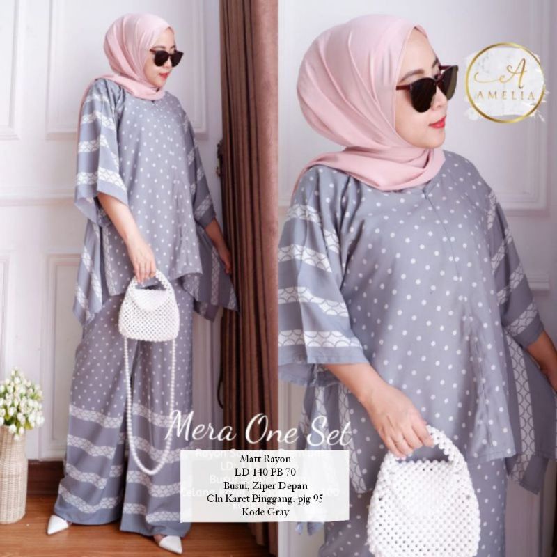 MERA ONE SET LD 140 / SETELAN WANITA  JUMBO