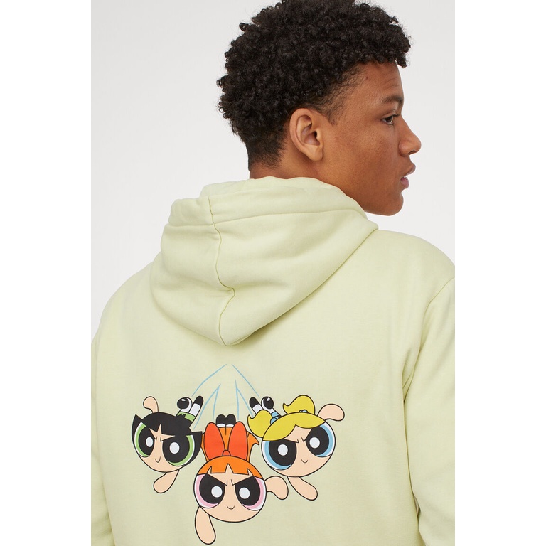 Hoodie H&amp;M PowerPuff Girls Cartoon Hoodie Hnm Wanita Pria Sweater PowerPuff Girls