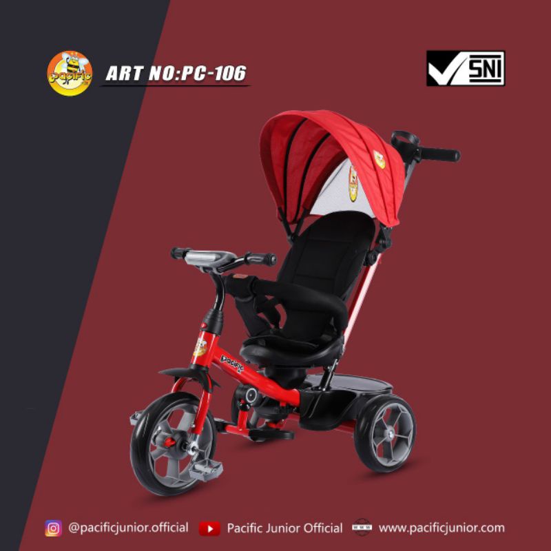 SEPEDA ANAK RODA TIGA TRYCYCLE PACIFIC PC-106