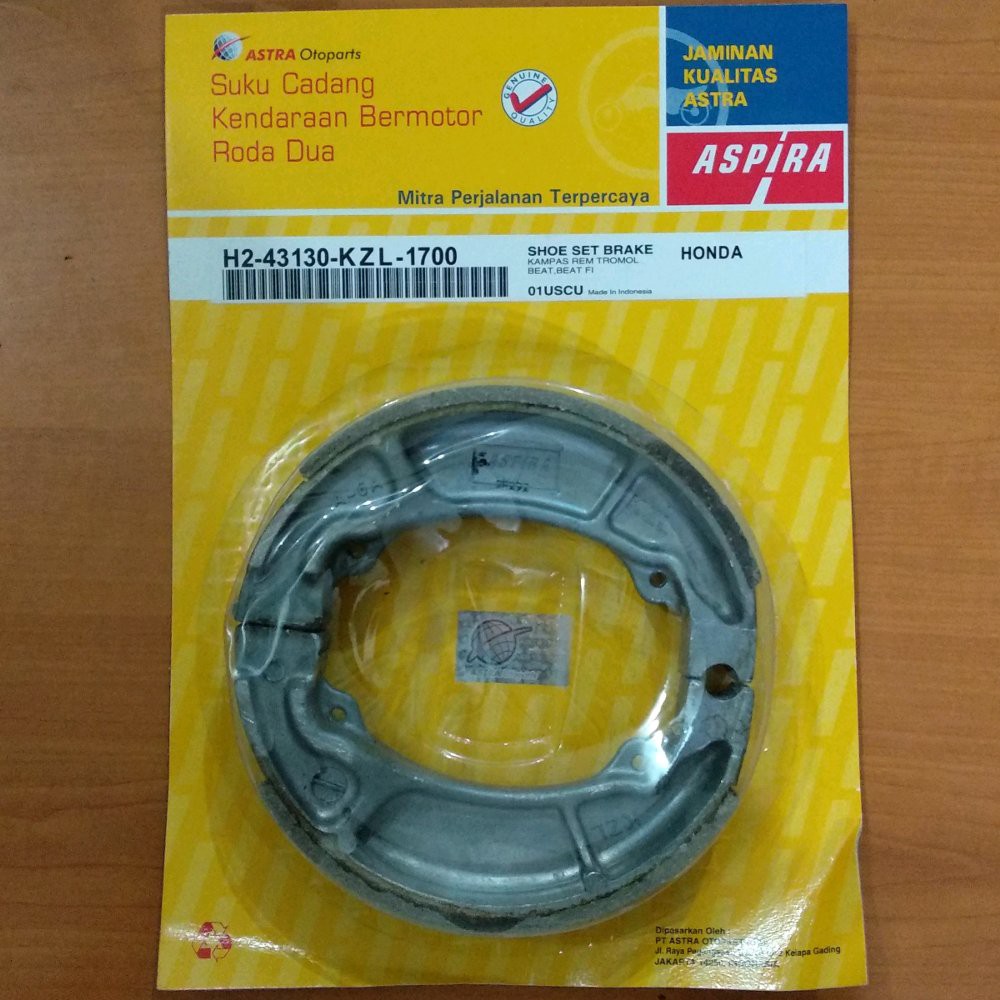Kampas Rem Tromol Beat Beat FI Aspira