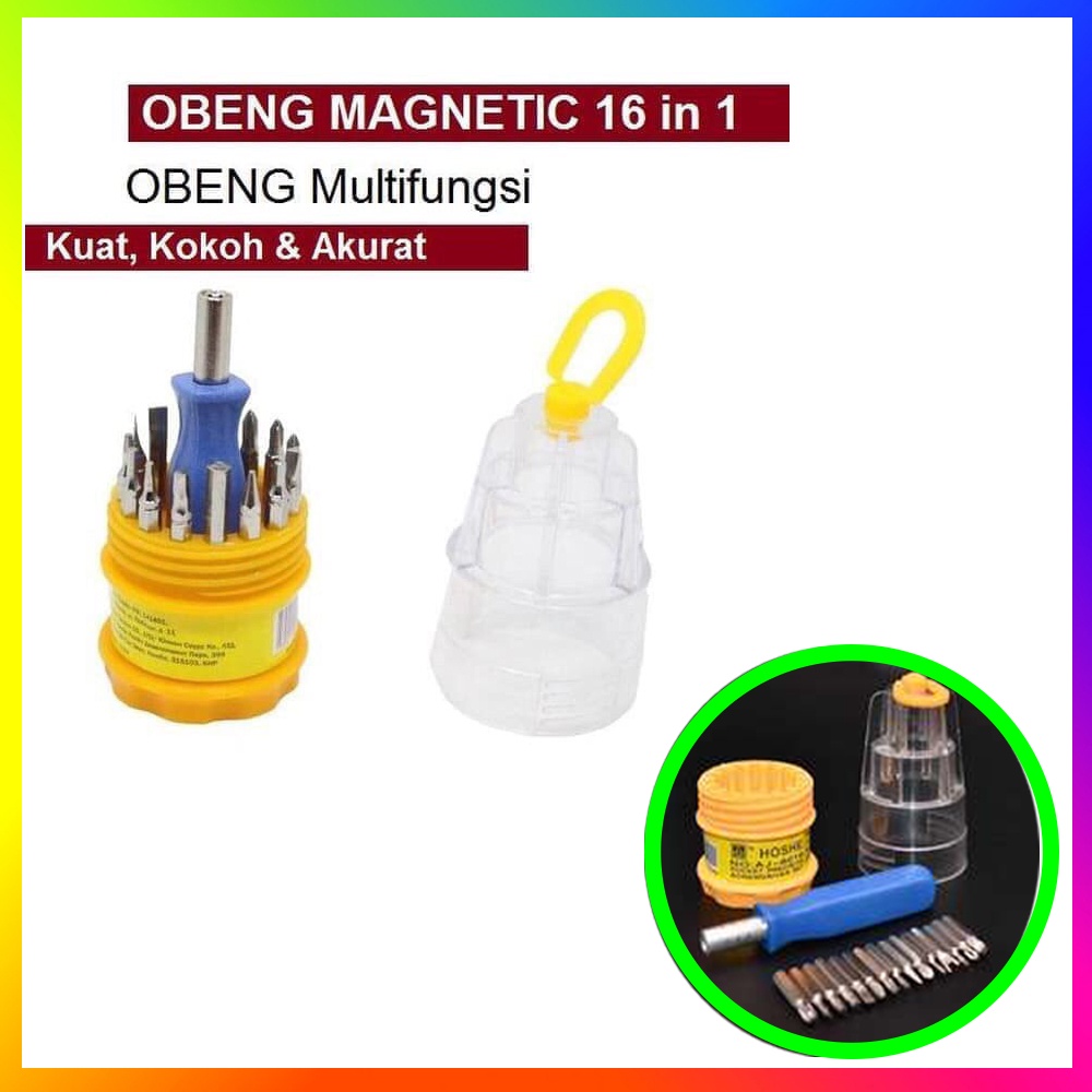 Obeng Mini Multifungsi Obeng Set Magnetic 16 in 1 / 31 in 1 Obeng Service HandPhone Komputer Obeng Reparasi Elektronik