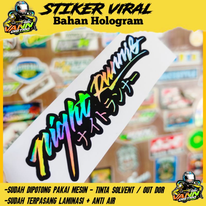 stiker night runner