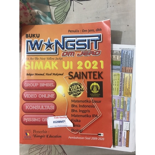 Preloved like new Wangsit SIMAK UI SAINTEK 2021