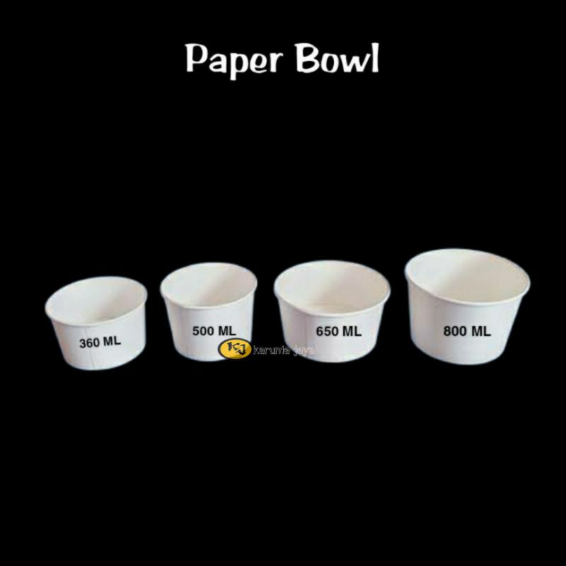 Jual Paper Bowl Mangko Kertas Mangkok Bakso Ml Ml Ml Ml Pcs Shopee Indonesia