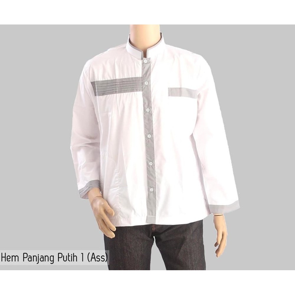 BAGUS BAJU KOKO PANJANG PUTIH BUSANA MUSLIM PRIA DEWASA HARI INI SAJA