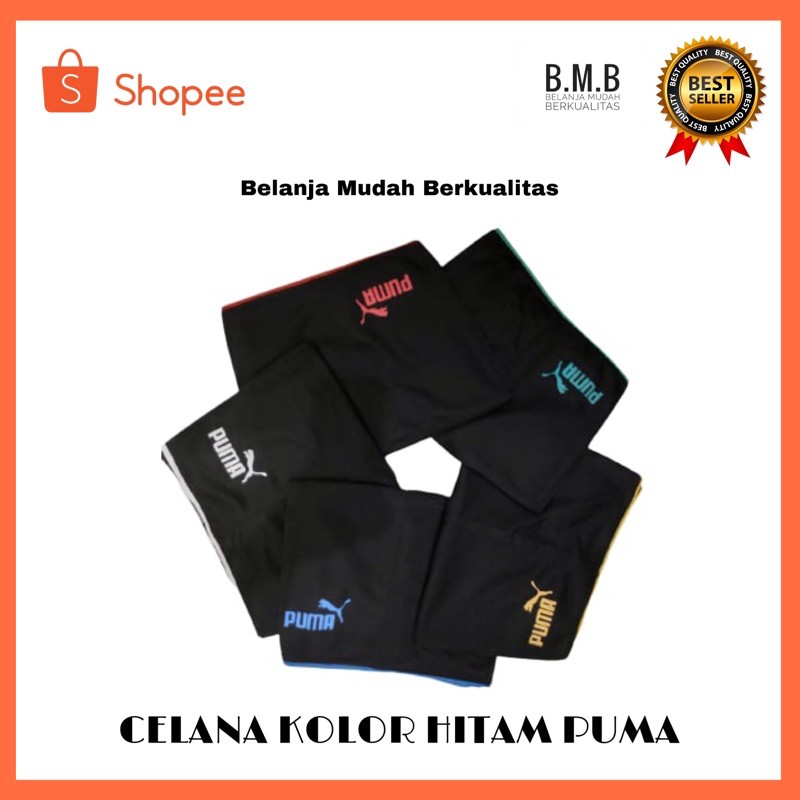 Short pants  celana pendek polos hitam kombinasi/celana olahraga/celana futsal/celana polos logo