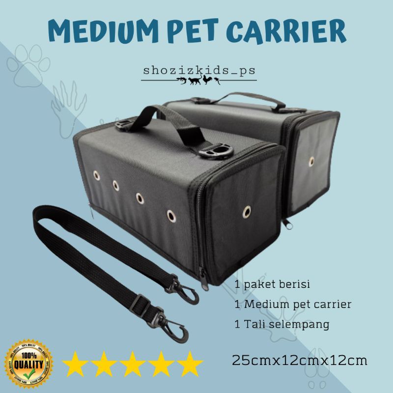 MEDIUM PET CARRIER PET CARGO TRAVEL POUCH SUGAR GLIDER BURUNG LOVEBIRD TAS HEWAN KECIL PET BAG