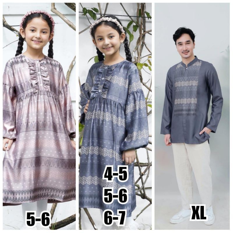 dandelion koko anak dress navygrey jade by vanillahijab