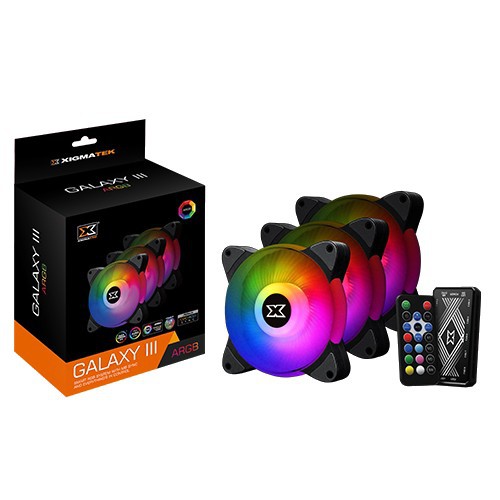 KIPAS FAN CASING RGB XIGMATEK GALAXI III ESSENTIAL 12CM DENGAN REMOTE CONTROL