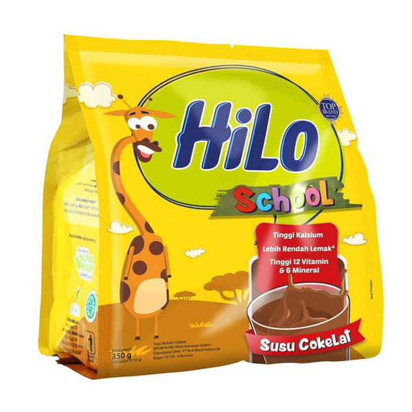 HILO SCHOOL SUSU COKLAT 10 X 35 GR