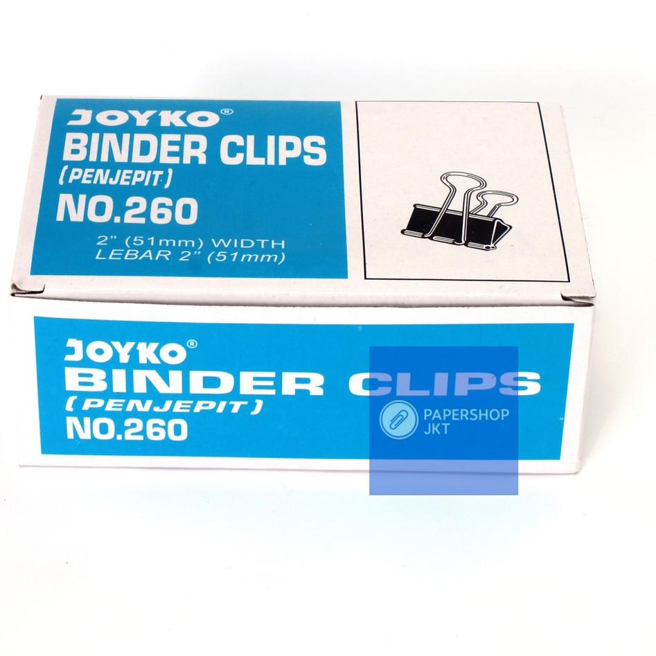 

Murah Terupdate JOYKO - Binder Clip 260 Penjepit Klip Kertas Dokumen File Besar - Pack