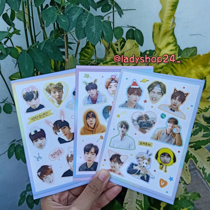 STICKER SET BTS FACE