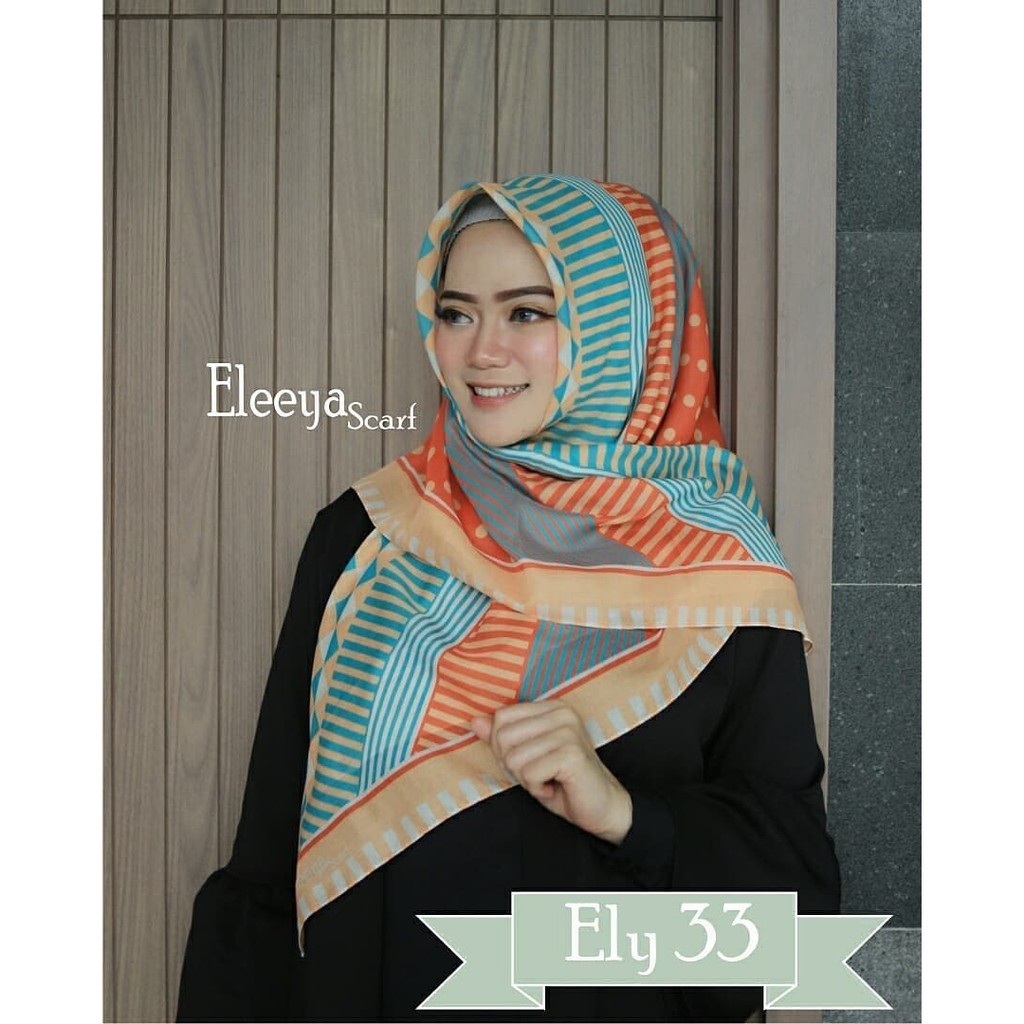 HIJAB SEGIEMPAT MOTIF ELY 33 II Eleeya Scarf