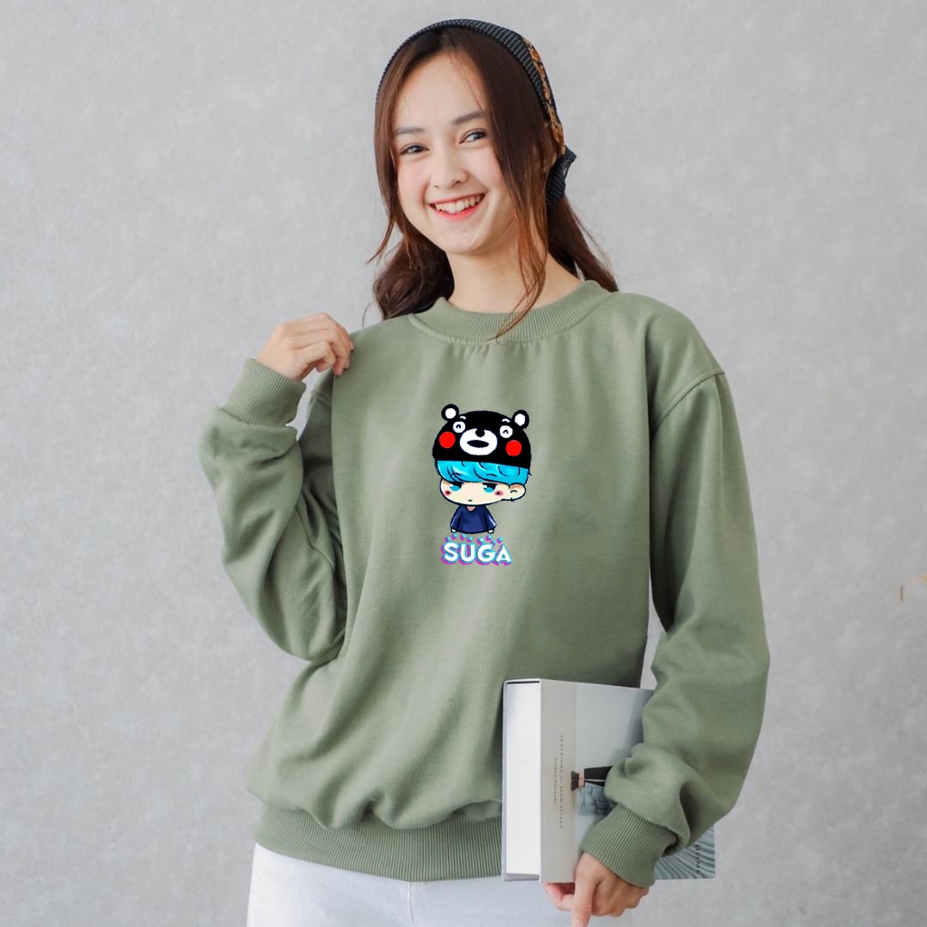 Sweater Suga BTS Pria &amp; Wanita | Sweater Korea Style Fleece Cotton | Dhea Fashion