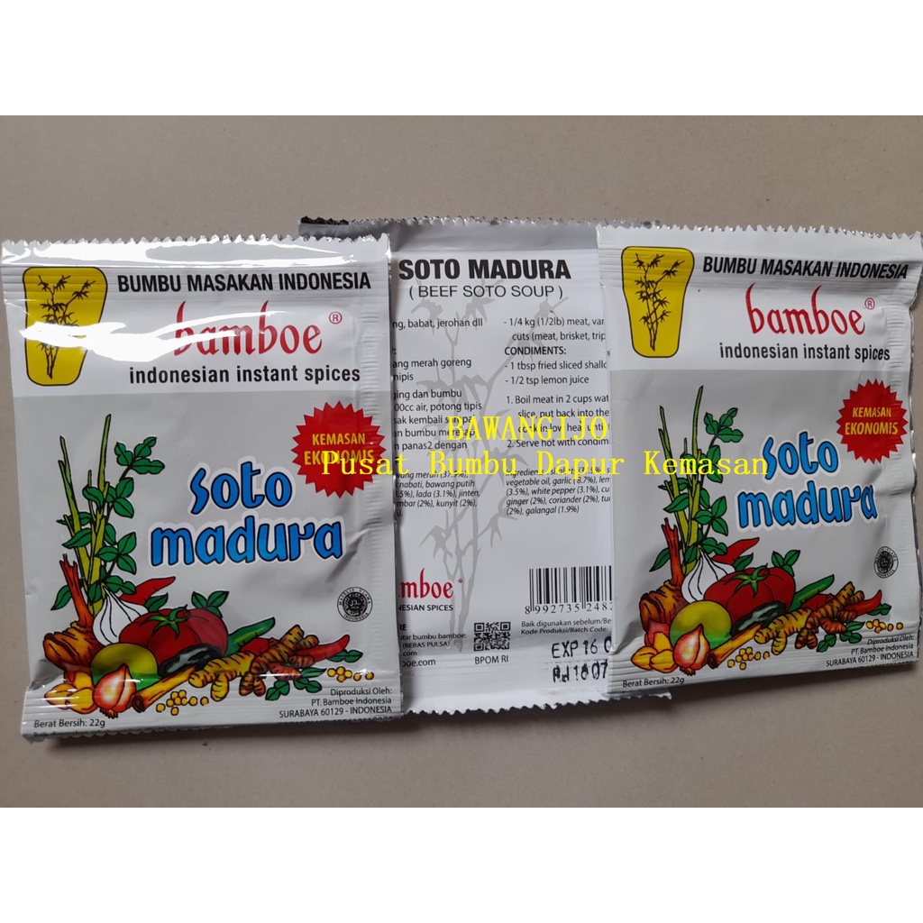 

Bumbu Masak Instant Bamboe Mini SOTO MADURA 22gr