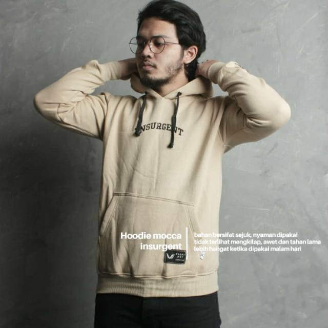 Jaket hoodie murah/Code: hoodie mocca insurgent