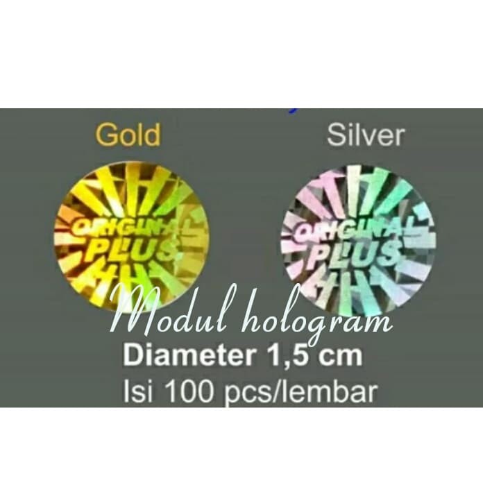 

stiker hologram original plus - Gold