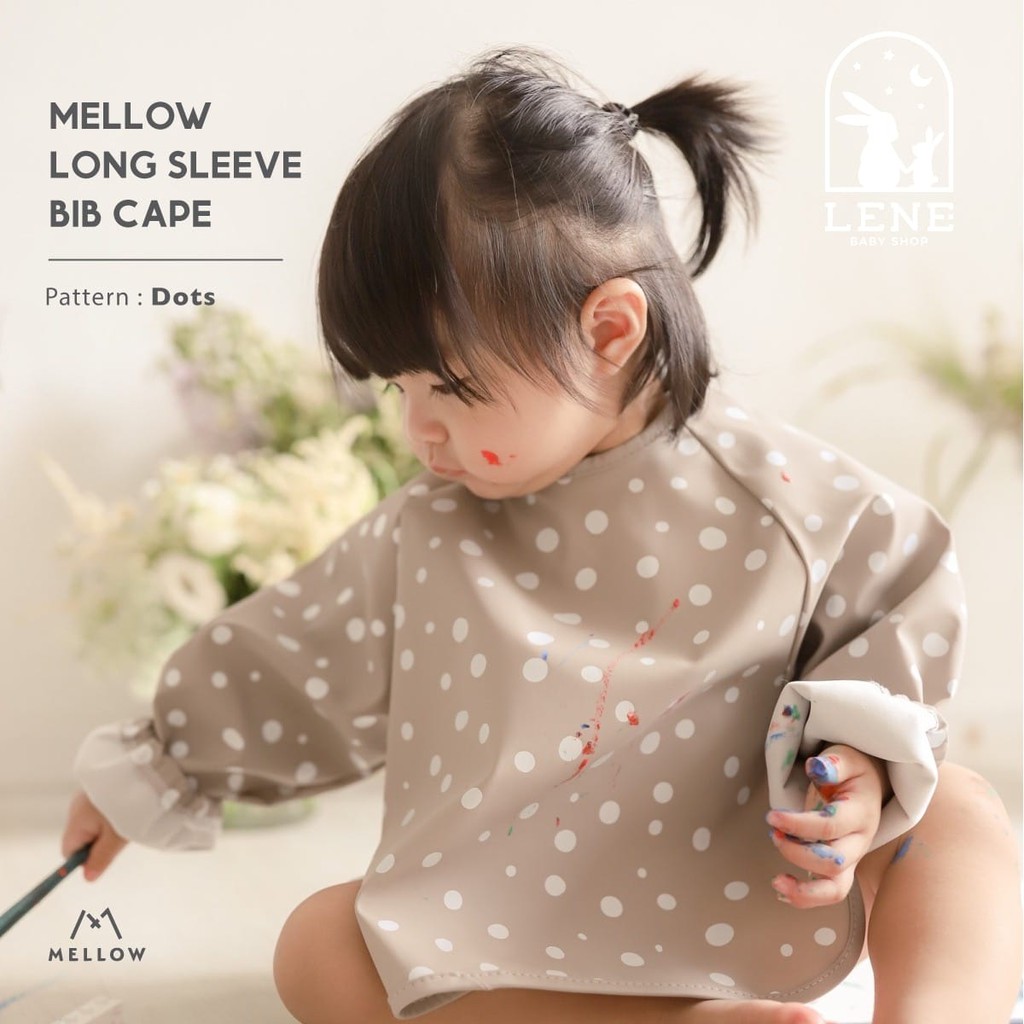 Mellow Bib Cape / Celemek Bib Bayi Anak Import - Spots