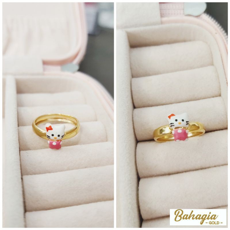 Cincin Emas Bayi Anak kadar 700 model Hello Kitty