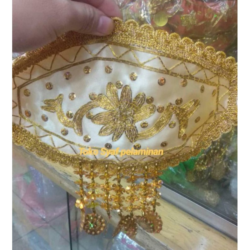 ikat kalambu benang emas / ikat lalansia benang emas sepasang
