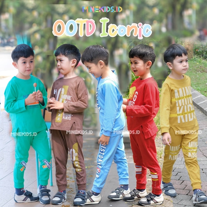 Setelan Anak Casual Iconic Minekids Set Casual