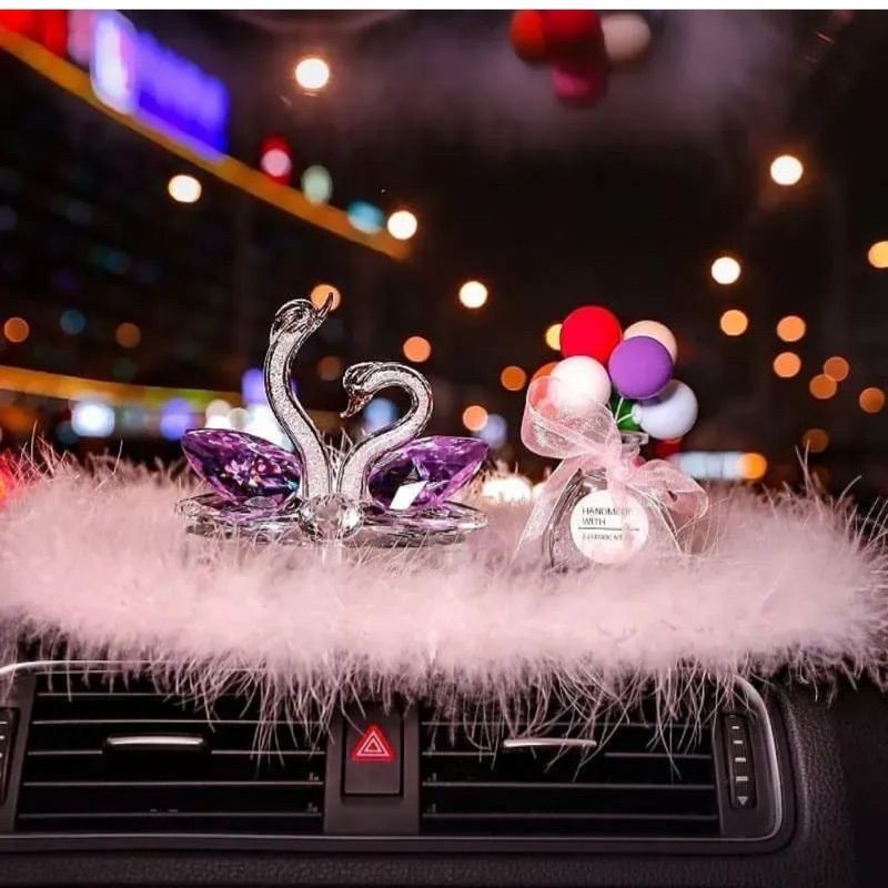 0parfume swan hiasan dasbord mobil swan angsa blink Pajangan Tempat Parfum Mobil COUPLE angsan CRYSTAL
