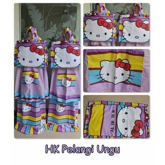 Mukena anak karakter Hello kitty