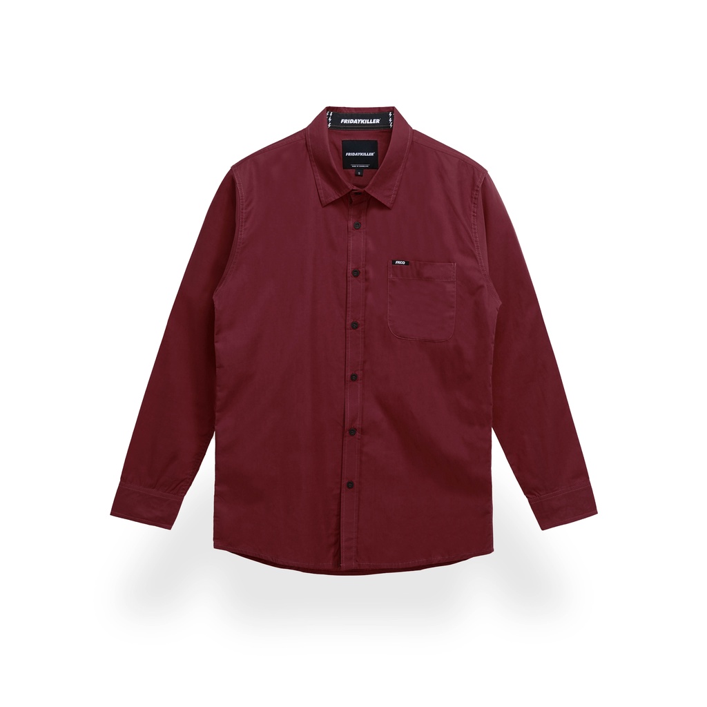 KEMEJA LENGAN PANJANG FRIDAY KILLER | TRUSS MAROON LONGSLEEVE