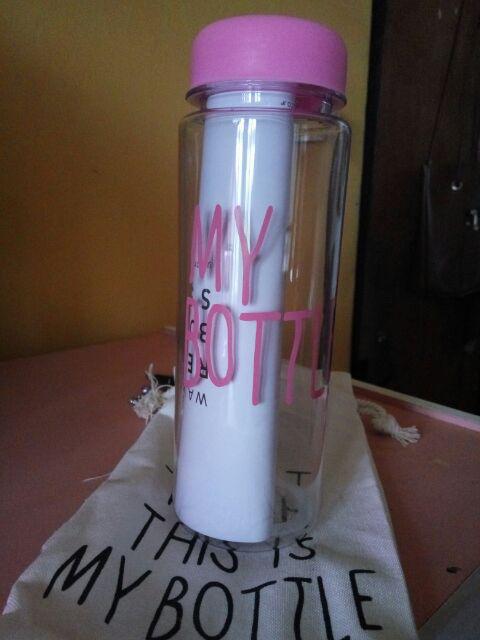 Promo Turun Harga Free New Pouch / Realpic My Bottle Bening + Pouch / Infused Water / Botol Tritan