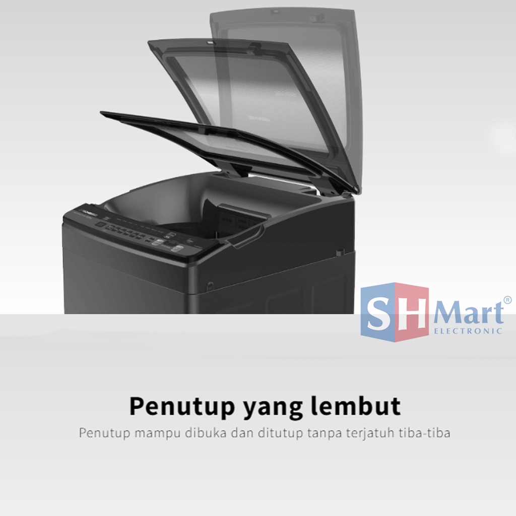 MESIN CUCI SHARP 1 TABUNG KAPASITAS 10,5 KG ESM-1050XT INVERTER MEGAMOUTH SERIES 2 GARANSI RESMI