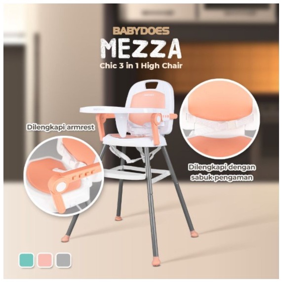 High Chair Baby Does Mezza 3in1 Kursi Makan Anak Bayi