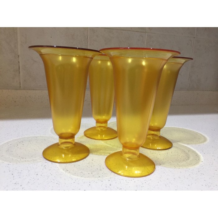 Tupperware Dessert Parfait Glass Gold 4pcs Promo Desember