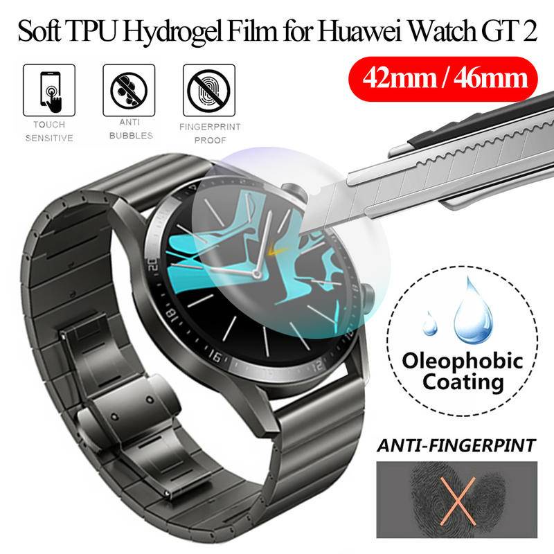 Pelindung Layar Hydrogel HD Anti blue light Bahan TPU 46mm Untuk Huawei GT2 GT3 Pro GT2e GT Runner Smartwatch 3 Pro Honor Magic 2