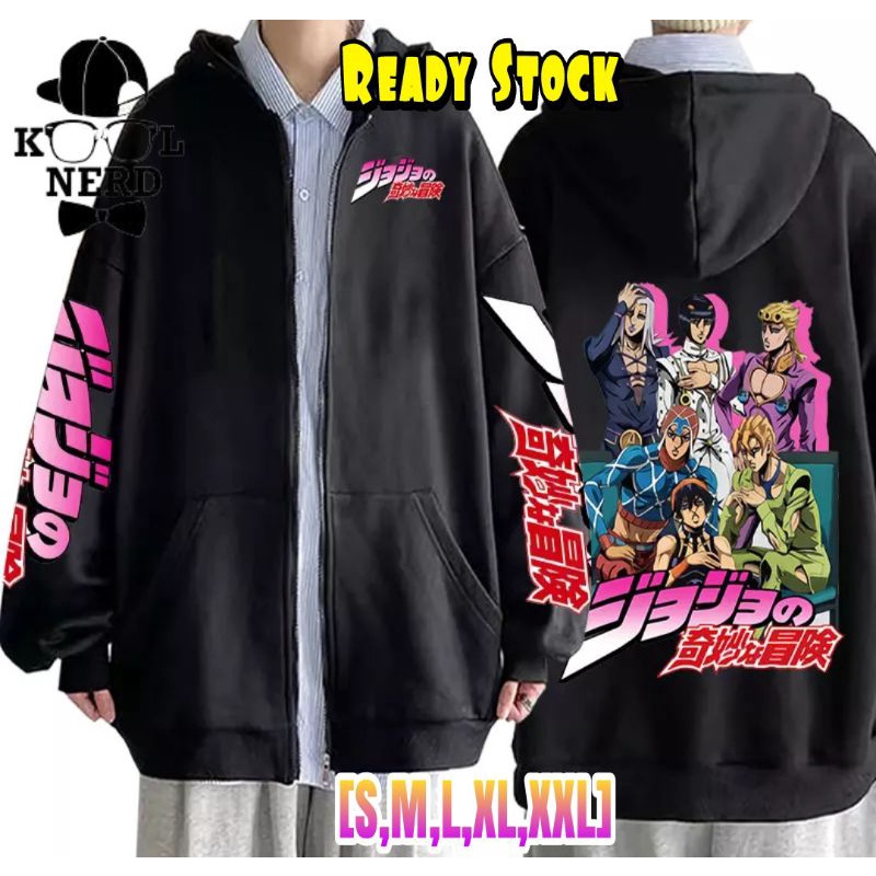 JOJO'S BIZARRE ADVENTURE PETUALANGAN ANEH JOJO KARAKTER JAKET ZIPPER RESLETING UNISEX