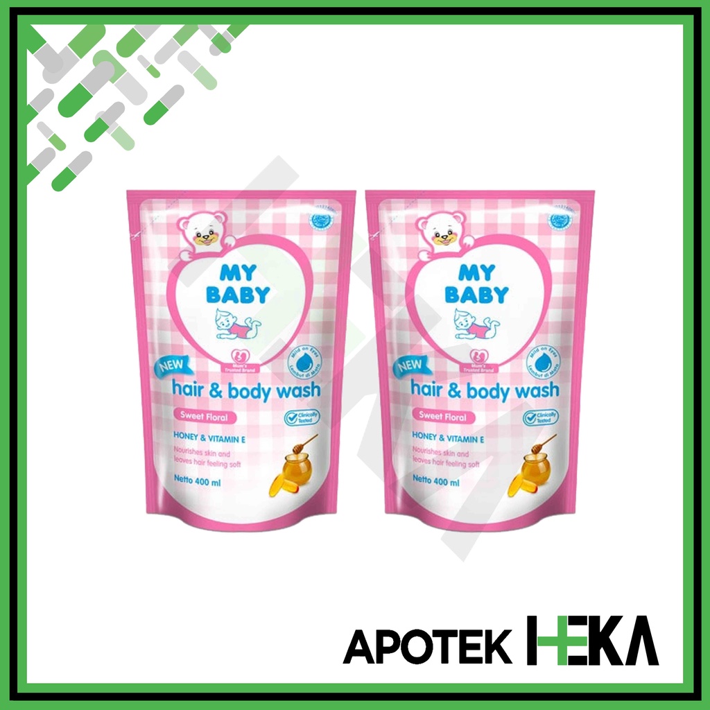 My Baby Hair &amp; Body Wash - Sweet Floral Pink Sabun Sampo Bayi (SEMARANG)