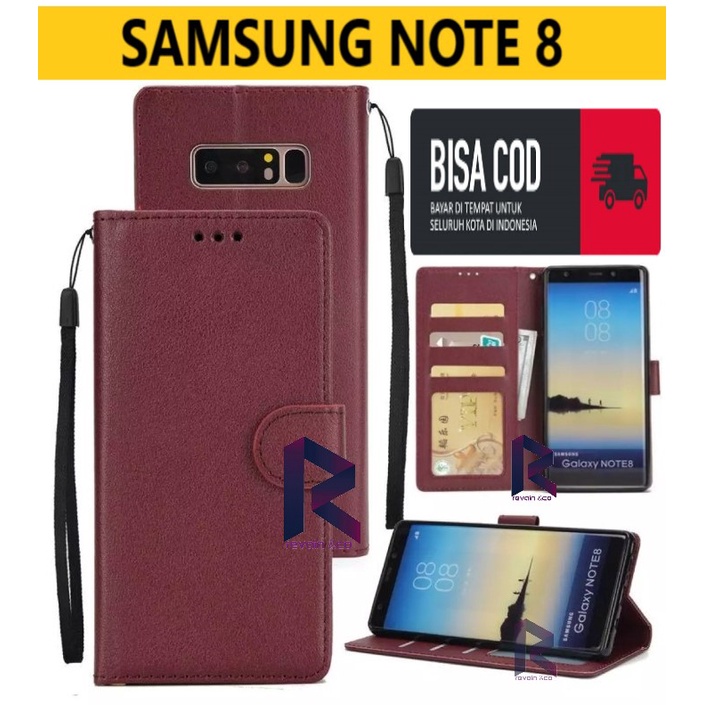 SAMSUNG GALAXY NOTE 8 CASE FLIP WALLET LEATHER KULIT PREMIUM SARUNG BUKA TUTUP FLIP CASE SAMSUNG NOTE 8