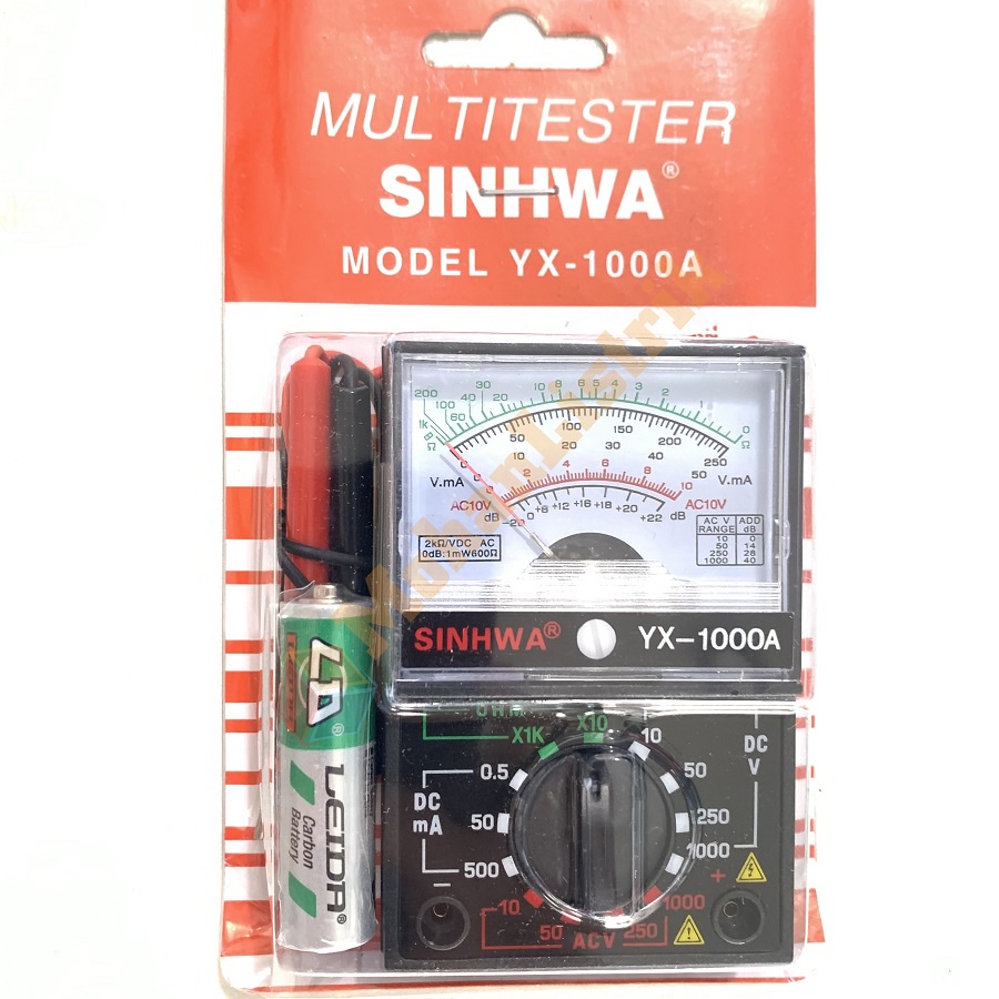 MULTITESTER MULTIMETER AVOMETER ANALOG MINI ROCIA YX-1000A ALAT PENGUKUR ARUS