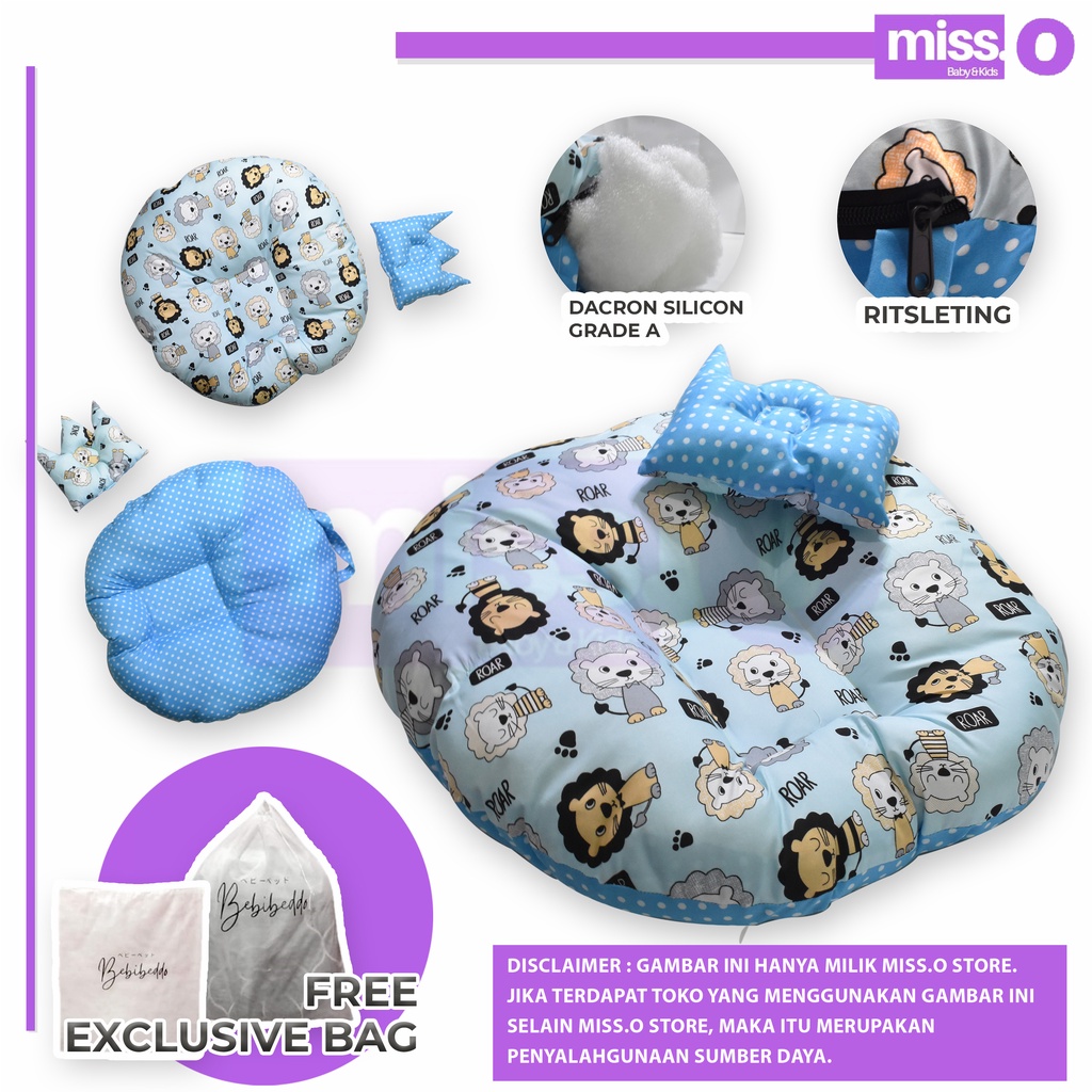 Sofa Bayi Belajar Duduk Miss Oo 001-Lion kribo Blue