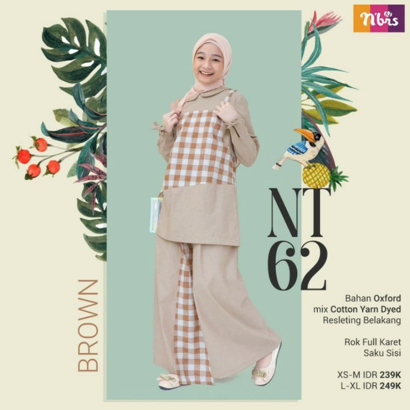 SALE MURAH NIBRAS TEEN REMAJA NT 062 baju atasan set rok remaja