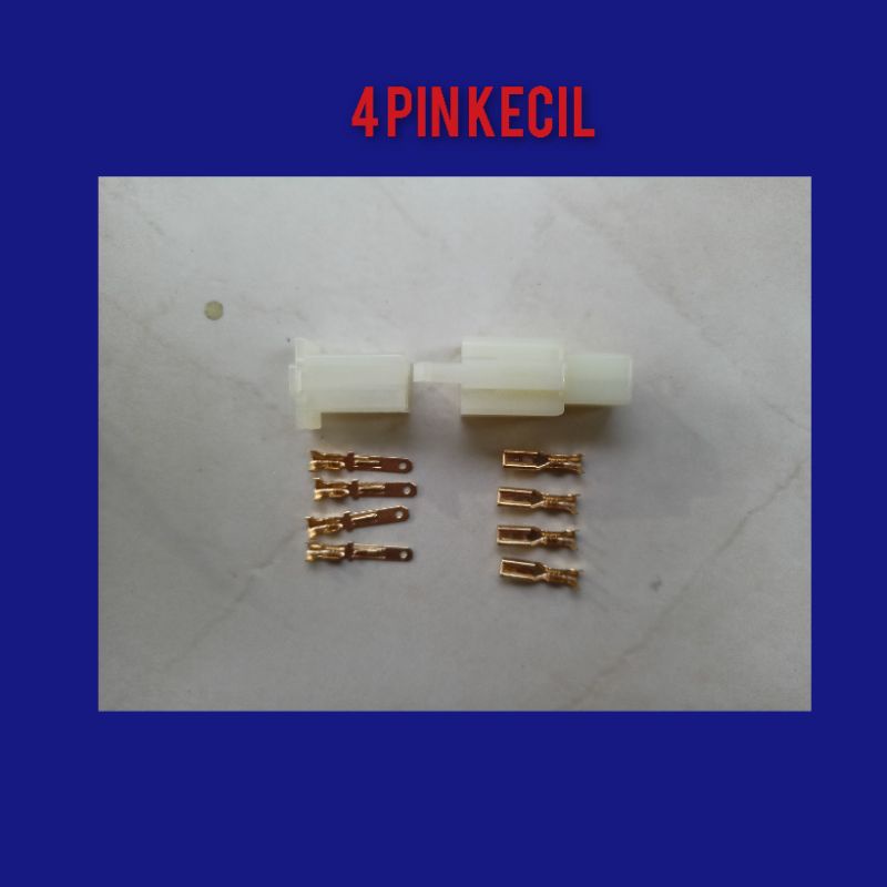 SOCKET KABEL 4 PIN SKUN KECIL PUTIH / SOKET KABEL 4 PIN SKUN KECIL