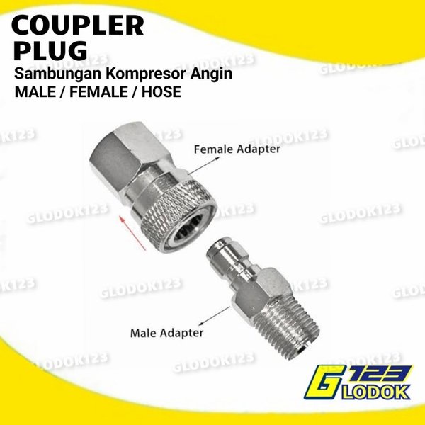 Kopler Angin Coupler Male Female SP PP SM PM SF PF SH PH 40 1per2