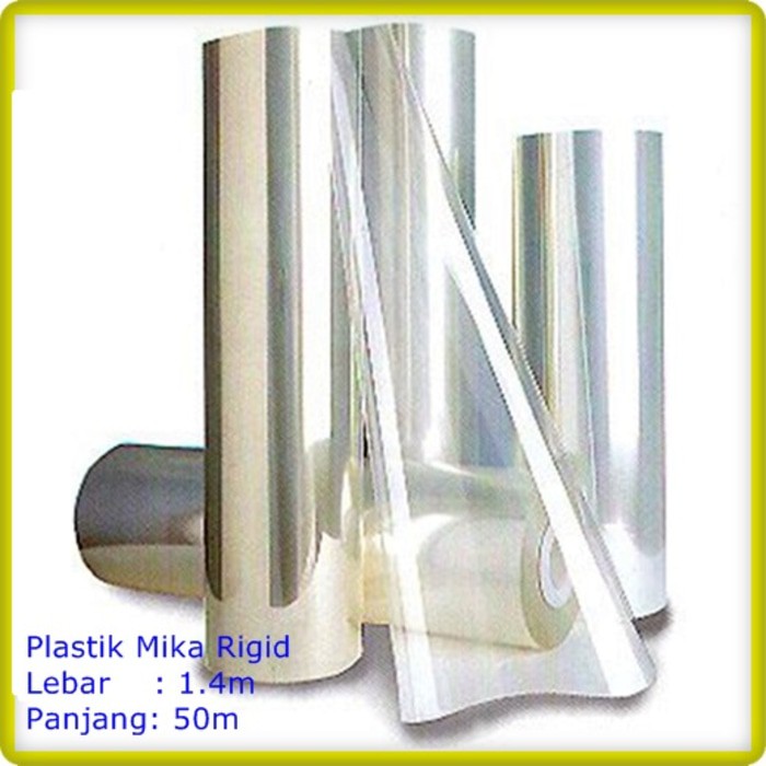 Plastik Mika Rigid Tebal 0.25mm 1ROLL 50 Meter Kacabening Souvenir Opp