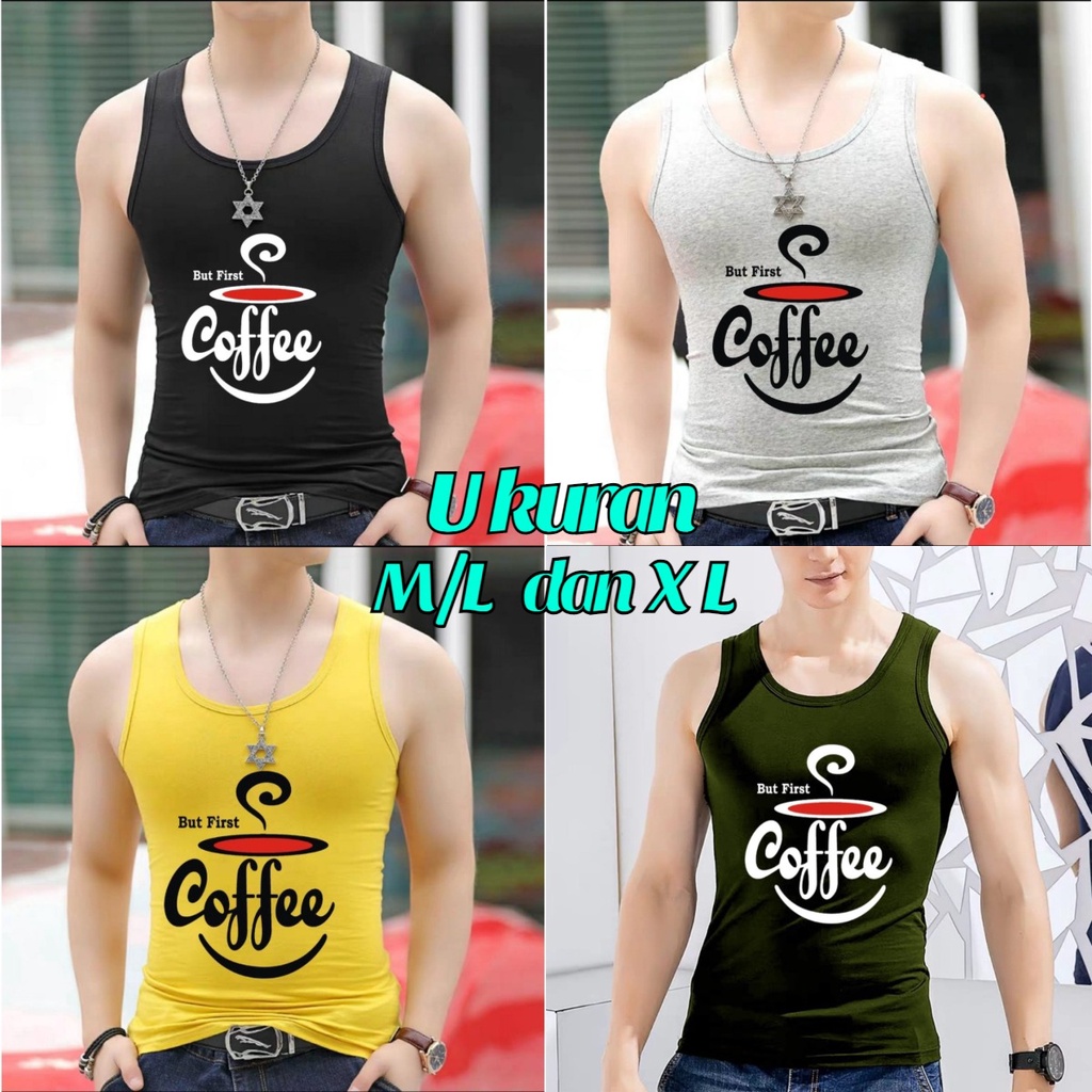 bisa cod - singlet COFFEE // kaos dalam // singlet - asgard777