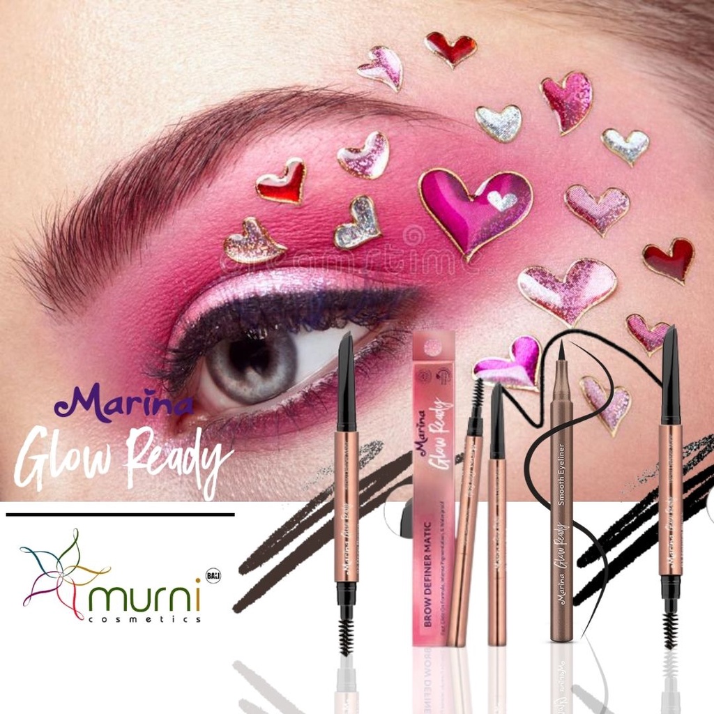 MARINA GLOW READY BROW DEFINER PENCIL, BROW DEFINER MATIC,  EYELINER