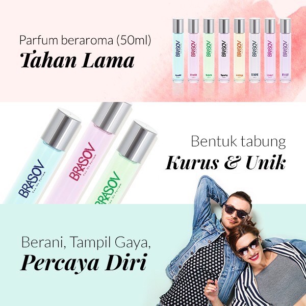 Parfum Wangi Parfum Brasov 50ml Farfum Wanita Original Tahan Lama Parfum Pria Minyak Wangi Murah