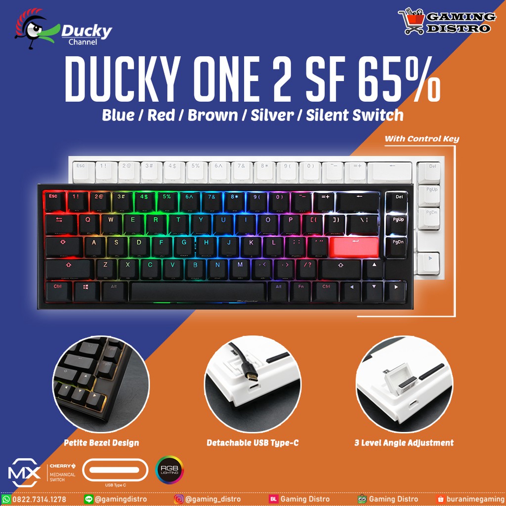 Ducky One 2 Mini SF 65% RGB Mechanical Keyboard - Ducky One 2 SF