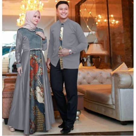 Baju pesta mewah couple keluarga alendra set undangan lebaran haji umroh bagus murah ale at lebaran