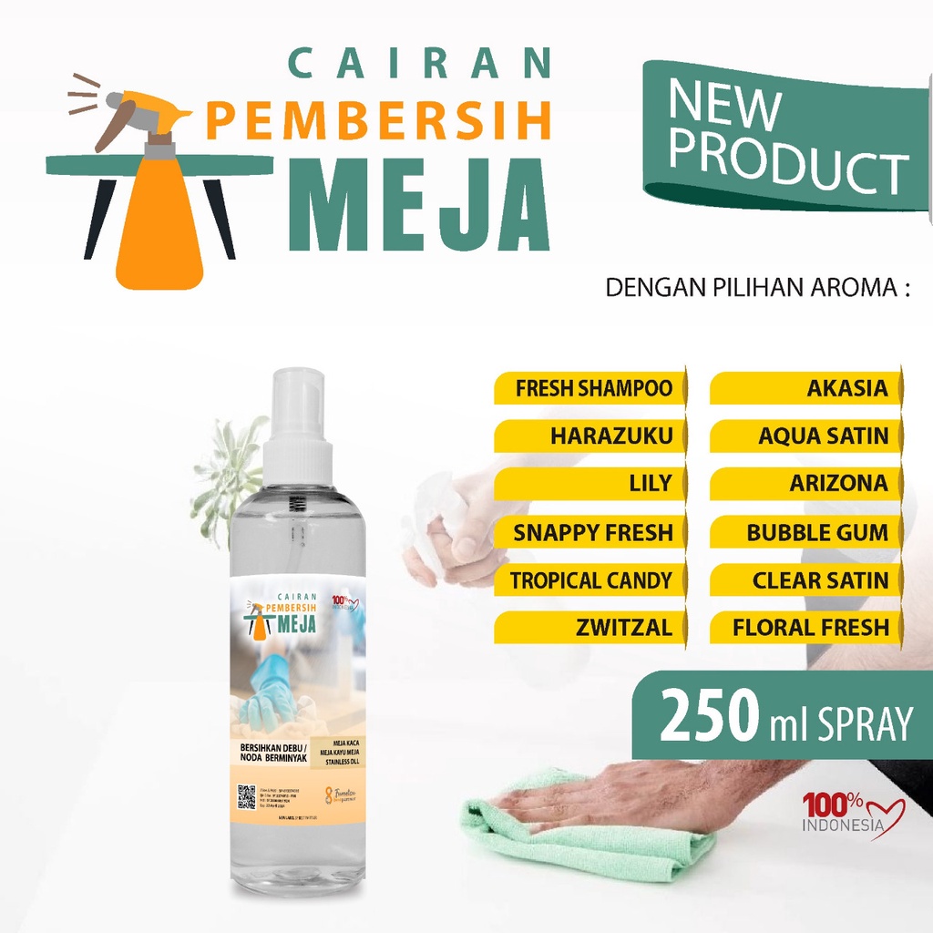 Cairan Pembersih Meja Aroma Wangi Segar Anti Amis Kemasan 250 Ml Spray